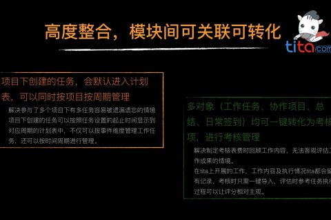 高度整合，模块间可关联可转化 | tita.com