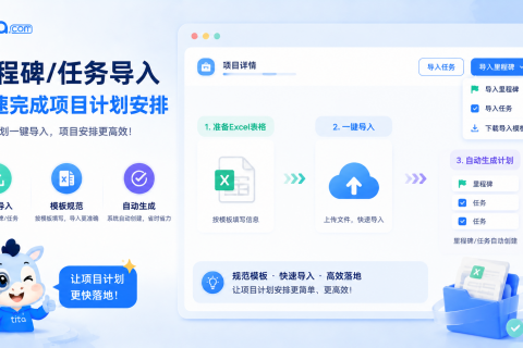 Tita 小技巧：用「里程碑/任务导入」快速完成项目计划安排