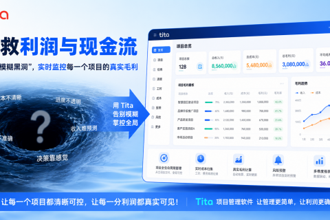 Tita 项目经营管理系统实时监控项目真实毛利与现金流