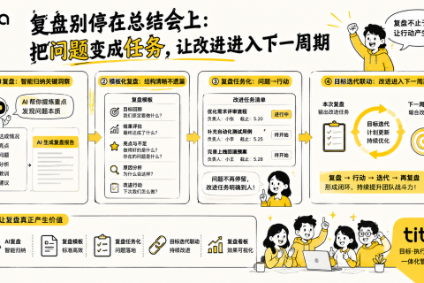 复盘别停在总结会上：把问题变成任务，让改进进入下一周期