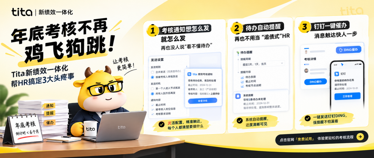年底考核不再鸡飞狗跳！Tita新绩效一体化帮HR搞定3大头疼事