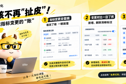 年底考核不再“扯皮”！Tita绩效帮你把指标变更的“账”算得明明白白